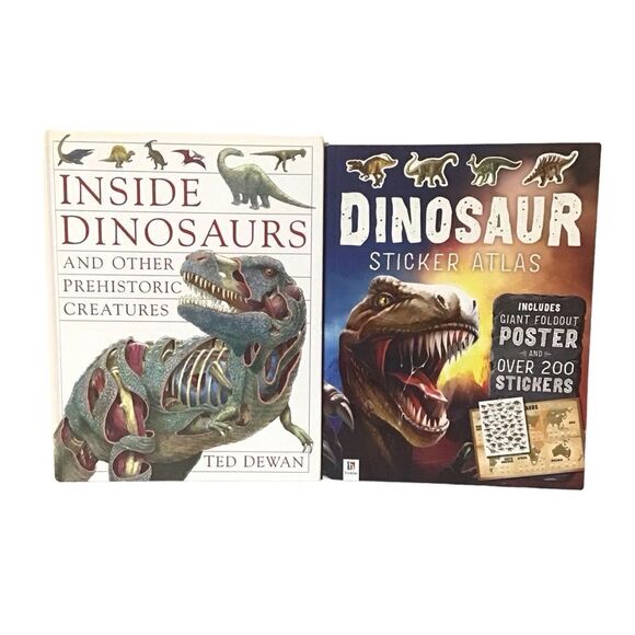 Dinosaur Books Sticker Atlas Prehistoric Creatures - Picture 1 of 3